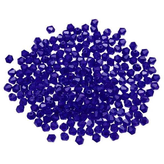 Uxcell 100pcs 8mm Bicone Glass Crystal Beads, Faceted Beads Dark Purple