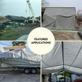 thumbnail image 5 of TARP SUPPLY Inc. 40' x 50' Super Heavy Duty 12 Mil Poly Tarp | Silver/Black Waterproof Cover with Brass Grommets | UV & Fade Resistant for Camping, Construction, Lawn & Garden, 5 of 9