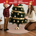 thumbnail image 5 of 36 Inch Christmas Tree Skirt – Velvet Plush Tree Mat, Soft Thickened Polyester with Red Ties, Single-Sided Printing, Available in 30in/36in/48in, Perfect for Holiday Xmas Tree Decoration, 5 of 7
