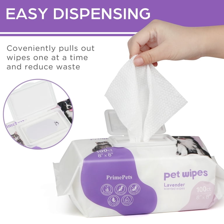 Prime Pets Deodorizing Grooming Wipes, 100 Count photo 6