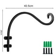 thumbnail image 5 of sunsanly 2Pcs Hanging Plant Bracket Outdoor Flower Pot Hanger Hook Rustproof Strong Load-bearing Metal Bird Feeder Hook Flower Basket Hanger, 5 of 7