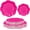 hot pink paper plates, variant on 50 PCS Green Scalloped Paper Plates 25 x 7'' and 25 x 9'' Green Dessert Plates Disposable Dinner Plate for Wedding Baby Shower Birthday Party Scalloped Cake Plate