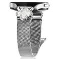 thumbnail image 2 of For Withings Steel Milanese Band Electroplated Metal Watch Strap Clover Decor, Size: S - Silver Colo, 2 of 5
