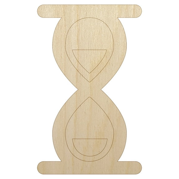 Sand Timer Wood Shape Unfinished Piece Cutout Craft DIY Projects - 4.70 Inch Size - 1/8 Inch Thick