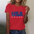 thumbnail image 6 of American Flag Shirts for Women 4th of July T-Shirt Graphic Patriot Tee USA Flag Shirt Tops, 6 of 7