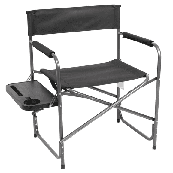 Ozark Trail Director Chair with Side Table, Black