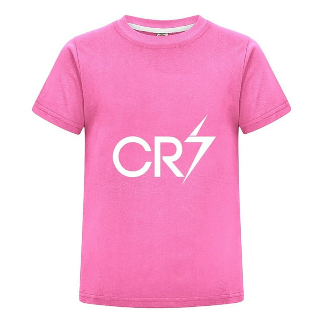 Playera Infantil Cristiano Ronaldo CR7 para Niño Niña | Camiseta Deportiva de Futbol | Estilo Verano con Celebración