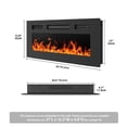 thumbnail image 2 of Dextrus 36 Inches Electric Fireplace, Suitable for Recessed or Wall Mounting, Comes with Remote Control, Adjustable Temperature and Timer, Changeable Flame Color and Brightness, 120V 1500W, Crystal, 2 of 5