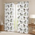 thumbnail image 2 of Erosebridal Wild Donkey Blackout Curtains Set of 2 (52x84 Each),Rustic Plant Flowers Window Curtains For Boys Teens, 2 of 7