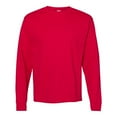 thumbnail image 5 of Hanes Essential-T Men's Long Sleeve T-Shirt, Crewneck, Classic Fit Cotton Tee, Deep Red, 3XL, 5 of 5