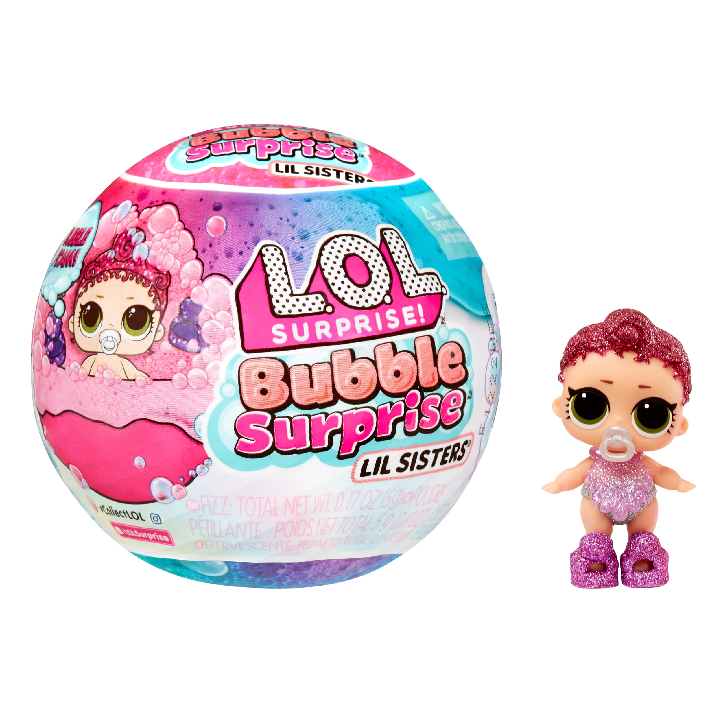 LOL Surprise Bubble Surprise Lil Sisters - Collectible Doll, Baby ...