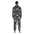 thumbnail image 4 of FORMRS Onesies Pajama for Adults Unisex Hoodie Winter Jumpsuit One Piece Sleepwear, Sizes S-2XL, Gold Art Pattern, 4 of 7