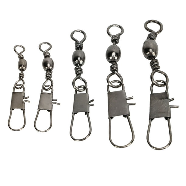 Fishing Swivels, Fishing Barrel Swivel Carbon Steel Nickel With Snap For  Saltwater 
