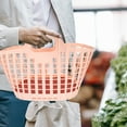 thumbnail image 4 of HEATSHAKING Pink Foldable Plastic Storage Basket For Shower Toy 1Set 11.2X8.1X5.5In, 4 of 10