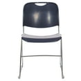thumbnail image 4 of Hampden Furnishings Naomi Collection Premium Sled Base Stack Chair, Navy Blue, 2 Pack, 4 of 6