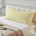thumbnail image 4 of Yellow Checkered Body Pillow Cover 20 x 60 Inch Decorative Pillow Cover Farmhouse Plaid Buffalo Elegant Lumbar Pillowcase Seasonal Rectangle Cushion Case for Couch Sofa Bed Living Room, 4 of 9