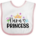 thumbnail image 3 of Inktastic Nana's Princess Crown and Flowers Girls Baby Bib, 3 of 4