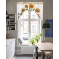 thumbnail image 4 of Yellow Sunflower Pumpkins Swag Valances for Windows, Small Curtains Drapes, Farmhouse Plaid Vintage Botanical Kitchen Window Curtains Over Sink Window Treatment Valance for Bedroom/Bathroom 56"x36", 4 of 5