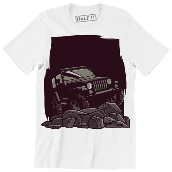 Over A Rocky Mount Funny Cool Off Road Car Men's T-Shirt