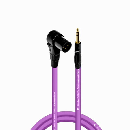 Columber Cable - Right Angle 3-Pin XLR Male to 3.5 TRS Male 3-Pin Connector