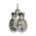 thumbnail image 4 of Sterling Silver Antiqued Boxing Gloves Charm Pendant, 4 of 4