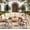 10PCS-Square Weave Style A, variant on MaagorVita 10Pcs Outdoor Patio Furniture Set, Modular Outdoor Sectional, Modern Rattan Wicker Sofa Set with Two Chairs and Washable Thick Cushions, Beige Cushion