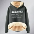 thumbnail image 3 of Women's Autumn And Winter Print And Velvet Thickened Warm And Comfortable Hoodie Top Women Sweatshirt Dress Hoodies Women Loin Hoodies Womens Sweatshirts Hoodies Oversized Knitted Jacket Women Hoodie, 3 of 3