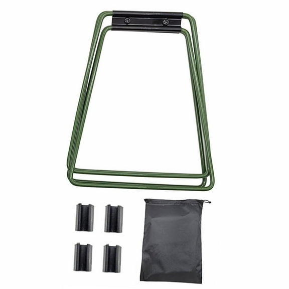 koolsoo Foldable Stand Trash Bag Bracket Sturdy Multipurpose Suitcase Rack Fridge Ice Box Holder for Outdoor Camping Patio BBQ Green