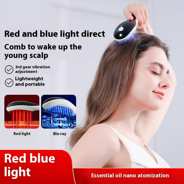 QOPR Electric Scalp Massager,Scalp Massage Comb,Scalp Massager Hair Growth  With Red & Blue Light/ Vibration / Hydrating Design,Mother & Wife Christmas  ...