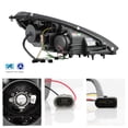 thumbnail image 2 of AKKON - For Mercedes Benz R171 SLK-Class Black Bezel DRL Daylight LED Strip Halogen Type Projector Headlights, 2 of 7