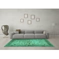 thumbnail image 3 of Ahgly Company Indoor Rectangle Persian Turquoise Blue Traditional Area Rugs, 5' x 7', 3 of 4