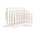 thumbnail image 2 of Rose Gold Desktop File Organizer for Storage Made of Iron with Multifunctional Design Fits, 2 of 8