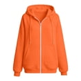 thumbnail image 7 of SUXIAN Zip up Hoodie Solid Color Long Sleeve Soft Lined Pockets Relaxed Breathable Jacket Womens Zip up Hoodies XXL, 7 of 7