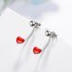 thumbnail image 2 of Pendientes colgantes con forma de corazón rojo YONGSHENG 2 pares tamaño 20 mm, 2 of 5