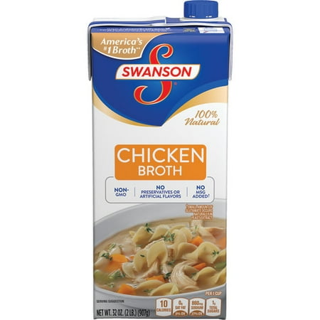 3 Pack Swanson Chicken Broth 32 Oz Carton Walmart Com