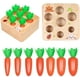 thumbnail image 3 of Juego de combinación de formas y tamaños de cosecha de zanahorias, habilidad motora fina, Montessori de madera, 3 of 5