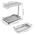 thumbnail image 2 of 500W French Fry Warmer Commercial Dump Station Heat Lamp Warmer Stainless Steel French Fry Warmer, 2 of 14