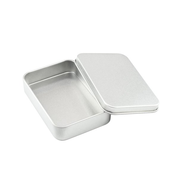 Caja de hierro para embalaje con ventana rectangular, accesorios y piezas, caja de hierro para embalaje general, caja de hojalata