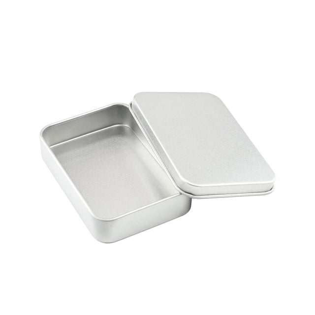 Caja de hierro para embalaje con ventana rectangular, accesorios y piezas, caja de hierro para embalaje general, caja de hojalata