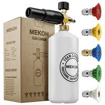 MEKOH Foam Cannon for Pressure Washer, 4000psi Car Wash Foam Gun, 1 Liter Foam Sprayer, Pressure Washer Soap Attachment with 1/4" Quick Connector, Snow Soap Blaster with 5 Nozzles for Car Detailing