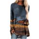 thumbnail image 1 of Blusa de manga larga con cuello redondo para mujer Pompotops gfhjh19523, 1 of 5