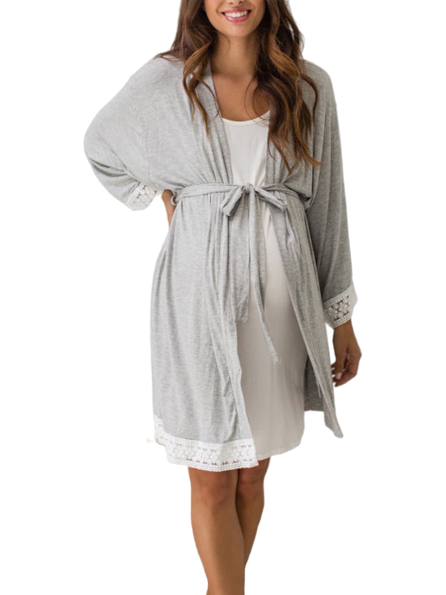 Ritera Womens Maternity Nursing Nightgown Dress Soft Pregnancy Nightdress for Breastfeeding Sleepwear Nightie,S-XL 