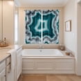 thumbnail image 3 of Curtains 84 Inches Long 2 Panels, Green Agate Grommets Window Treatment Curtain, Ombre Modern Abstract Art Thermal Curtains Drapes for Living Room/Bathroom, 3 of 9