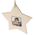 thumbnail image 3 of Coofit Mini Photo Frame Unfinished 10PCS Star DIY Wooden Craft Hanging Picture Frame, 3 of 10