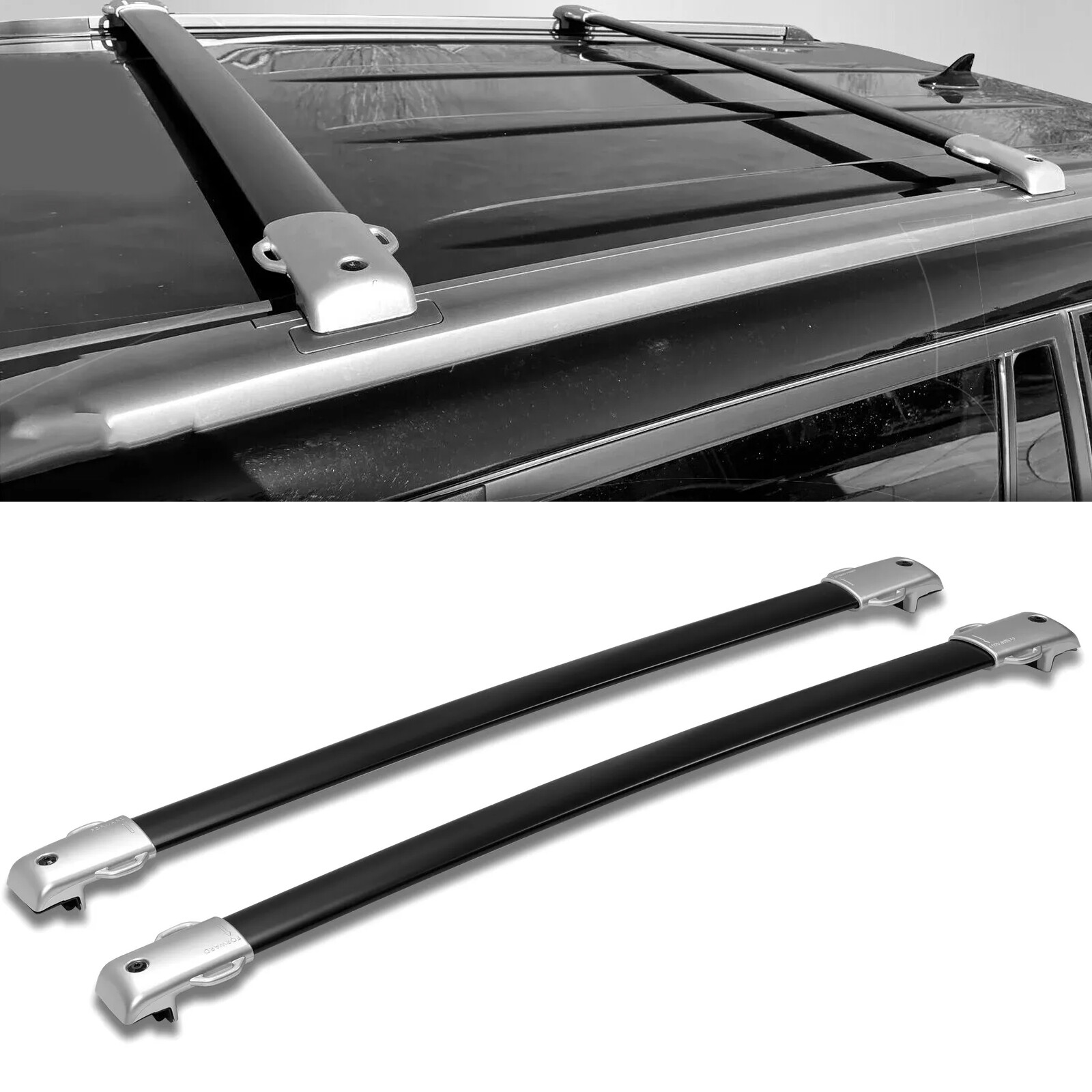 OEM Style Black Roof Rack Rail – Fits 2005-2022 Nissan Frontier 4-Door – Advancetuning ADV-5-RR-NF054D-BK