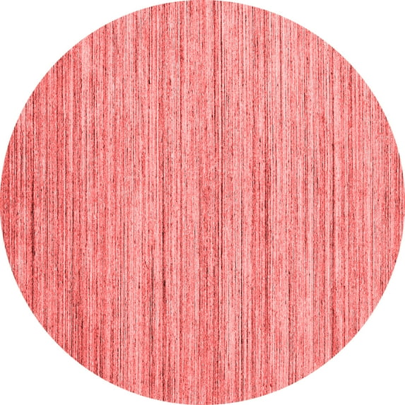 Ahgly Company Indoor Round Abstract Red Contemporary Area Rugs, 5' Round