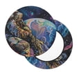 thumbnail image 2 of Zufioo Rainbow Astronaut Space Landscape Print Round Bar Chair Cushion Cover, Elastic Round Stool Protector, Dustproof and Non-slip Bar Kitchen Restaurant Chair Mat-12 inch, 2 of 7
