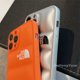 thumbnail image 3 of 3D silicona líquida caso ondulado la cara norte caja del teléfono para iPhone 11 12 13 14 Pro Max 14Plus moda popular mullido marca abajo chaqueta forma squar DNJC, 3 of 4