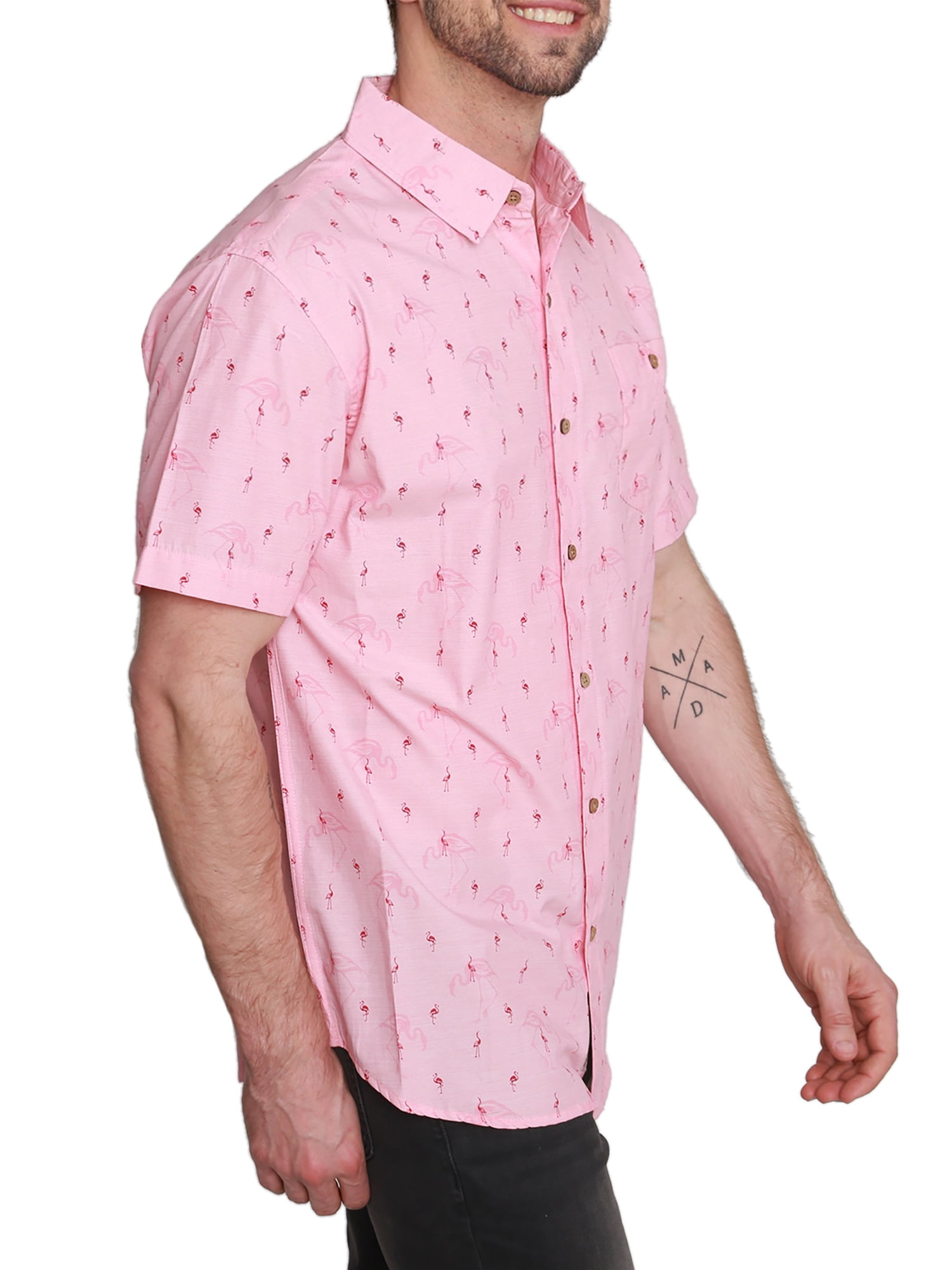 Pacific Marlin Men's Short Sleeve Hawaiian Woven Shirt