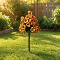 thumbnail image 6 of Doghiosgha 1 Pc 17.7 Inch Artificial Pansy Flower Stake Faux Outdoor Plants Pick for Garden Patio Yard Pathway Decor, Orange, 6 of 6
